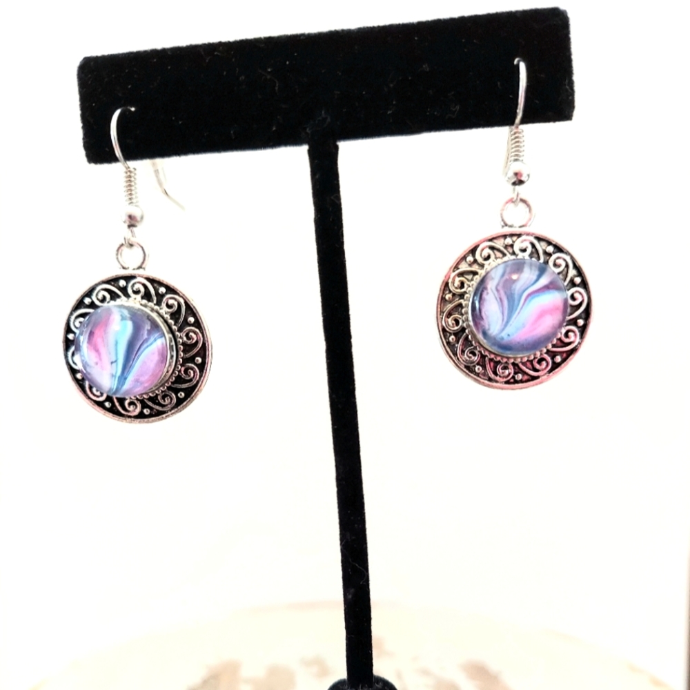 Artisan Pour Painted Snap Earrings